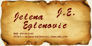 Jelena Eglenović vizit kartica